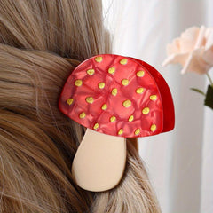 Mushroom Shape Hair Claw Acrylic Shark Claw Hair Accessories for Women Girls