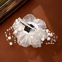 Organza Flower Hair Clip Bridal Wedding Hair Accessory