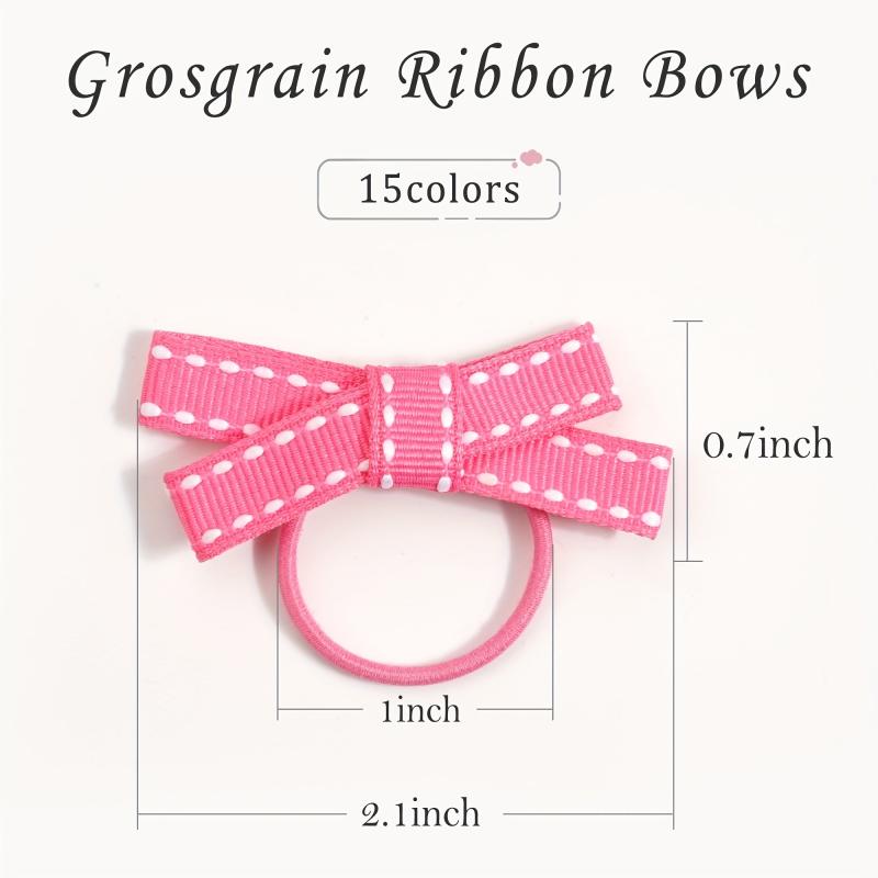 30pc 15pairs Hair Rubber Bands Bright Cartoon Girl's Elastic Hair Band