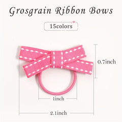 30pc 15pairs Hair Rubber Bands Bright Cartoon Girl's Elastic Hair Band