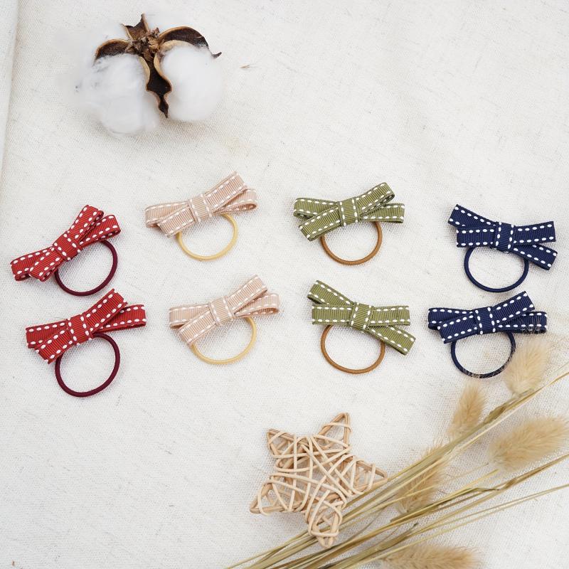 30pc 15pairs Hair Rubber Bands Bright Cartoon Girl's Elastic Hair Band