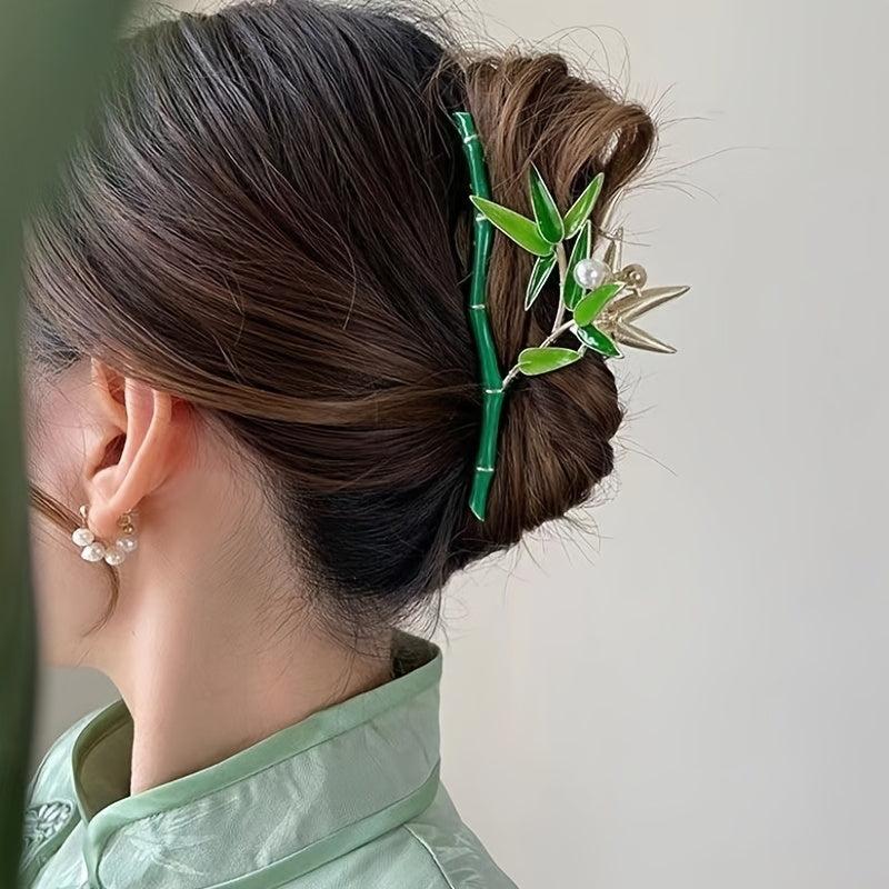 Metal Bamboo Hair Claw Antique Hairpin Grab Clip Large Shark Clips Hair Accessor