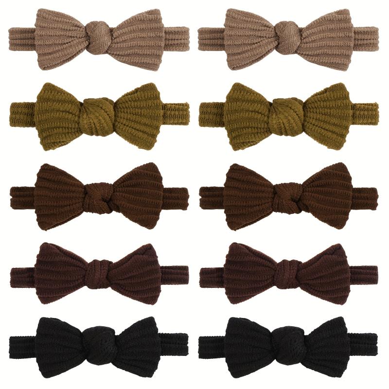 10pcs Soft Bow Hair Tie Thickened Hair Rope Elastic Ponytail Holder