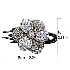 Rhinestone Flower Hair Claw Clip Ponytail Holder Accessories