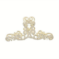Flower Hair Claw Clip Faux Pearl Rhinestone Hair Crab Clips for Women