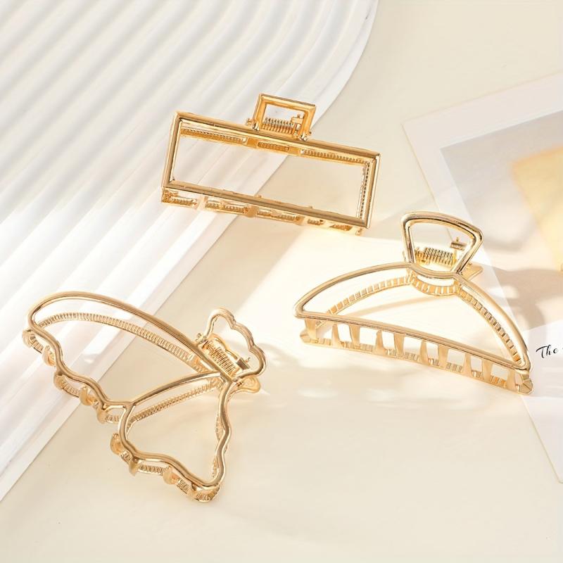 Metal Hollow Hair Claw Ponytail Holder Hair Clip