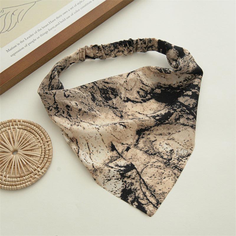 5pcs Checkered Tie Dye Bandana Scarf Hair Band Women Hair Accessories