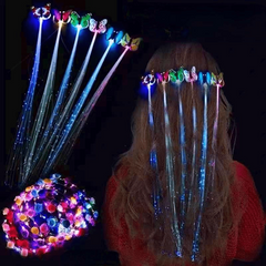 Butterfly LED Flashing Hair Braid Hairpin for Girls