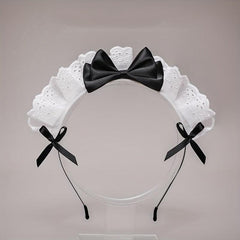 Lolita Maid Hair Hoop Bowknot Headband Cosplay Costume Hair Accessories