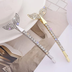 Fishtail Hair Clip Rhinestone Barrette Hairpin Accessories