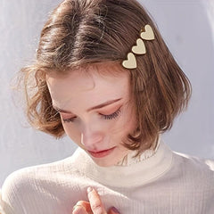12pcs Duck Billed Clip Hollow Rectangle Decor Hair Clip Women Girls Clip