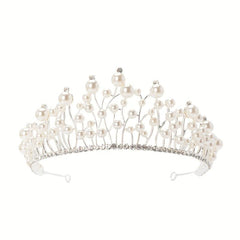 Faux Pearl Rhinestone Tiaras And Crowns Headband Crown Rhinestone Wedding Bridal
