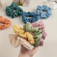 Fabric Girl Hair Tie Sweet Head Rope Large Scrunchie Hair Ring Solid