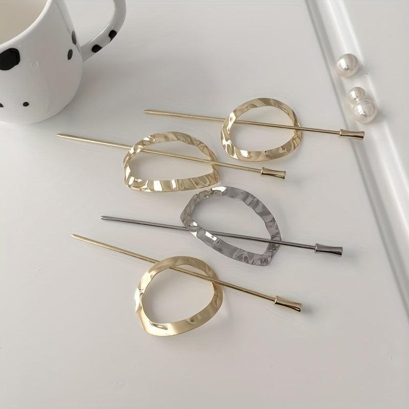 Metal Hairpin Back Head Ponytail Updo Styler Hair Stick Hair Accessories