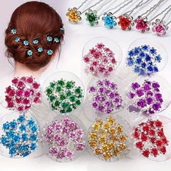 20pcs Crystal Flower Hairpins Wedding Hair Decor Clips