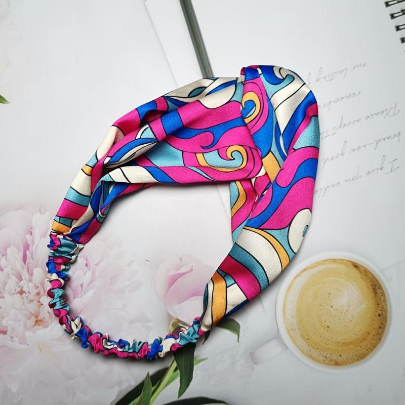 Silk Headwear Elastic Hair Accessories For Women Girls