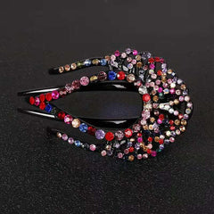 Colorful Rhinestone Flower Hair Claw Clip Retro Strong Grip Hair Jaw Clip