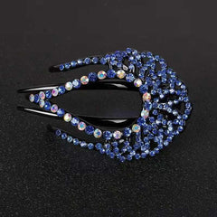 Colorful Rhinestone Flower Hair Claw Clip Retro Strong Grip Hair Jaw Clip