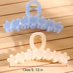 2 Floral Hair Clips for Women, Large Flower Hair Accessory