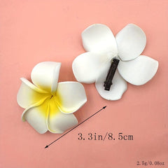 Flower Hair Clip Hawaiian Floral Hairpin Seaside Hair Accessory