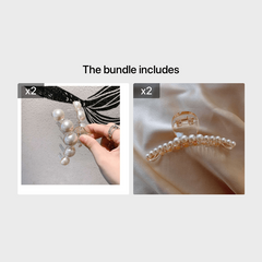 Pearl Hair Claw Styling Hair Clips Strong Hold Hair Jaw Clips