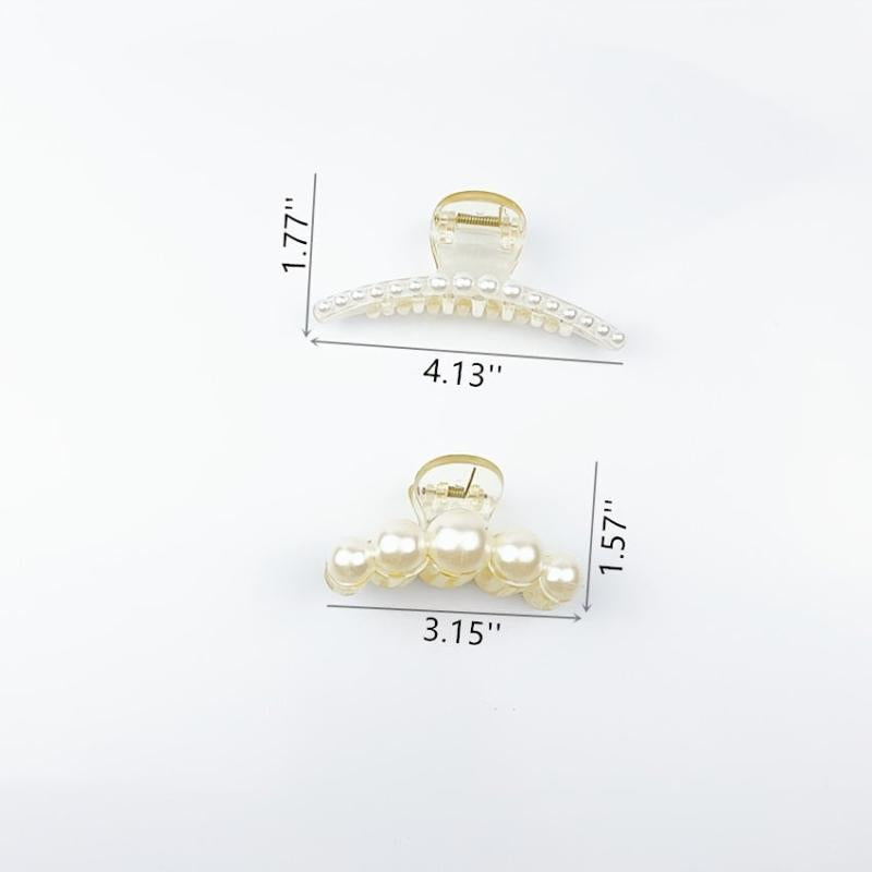 Pearl Hair Claw Styling Hair Clips Strong Hold Hair Jaw Clips