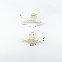 Pearl Hair Claw Styling Hair Clips Strong Hold Hair Jaw Clips