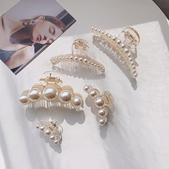 Pearl Hair Claw Styling Hair Clips Strong Hold Hair Jaw Clips