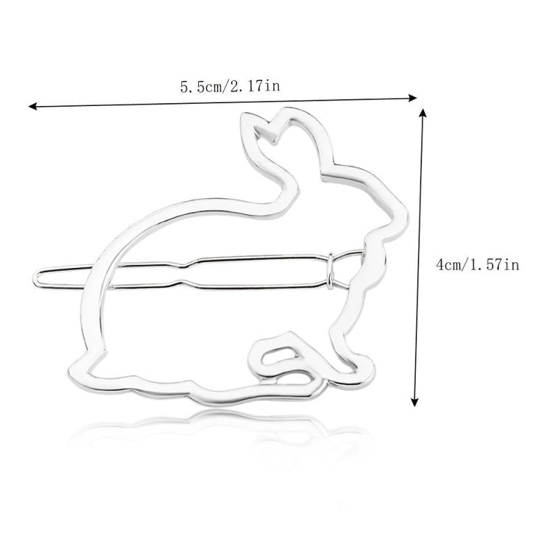 Metal Rabbit Bunny Hair Clip Easter Hair Accessory