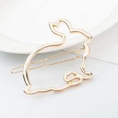 Metal Rabbit Bunny Hair Clip Easter Hair Accessory