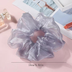 4pcs Glitter Organza Scrunchies Hair Rope Elastic Hair Accessories