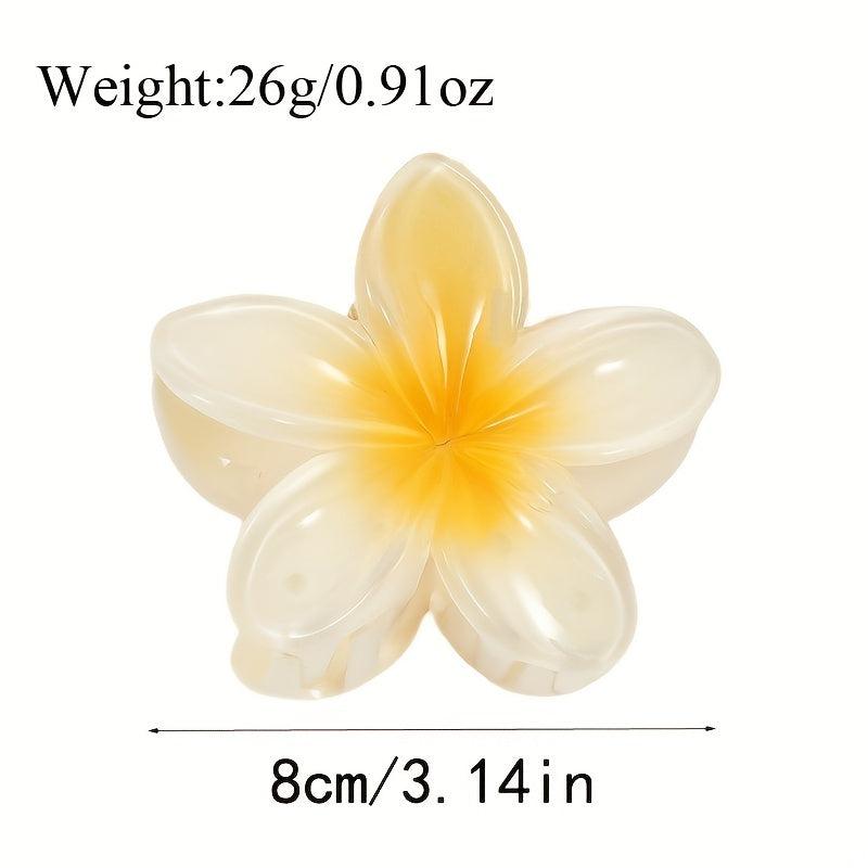 Frangipani-Shaped Hair Claw Nonslip Sweet Hair Claw for Women