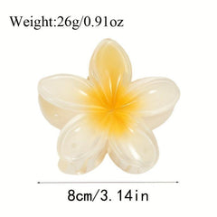 Frangipani-Shaped Hair Claw Nonslip Sweet Hair Claw for Women