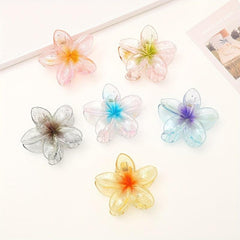 Frangipani-Shaped Hair Claw Nonslip Sweet Hair Claw for Women