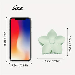 4pcs Solid Hair Claw Flower Shaped Hair Claw Sweet Nonslip Ponytail Holder