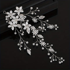 Faux Pearl Floral Head Piece Bridal Wedding Hair Accessories