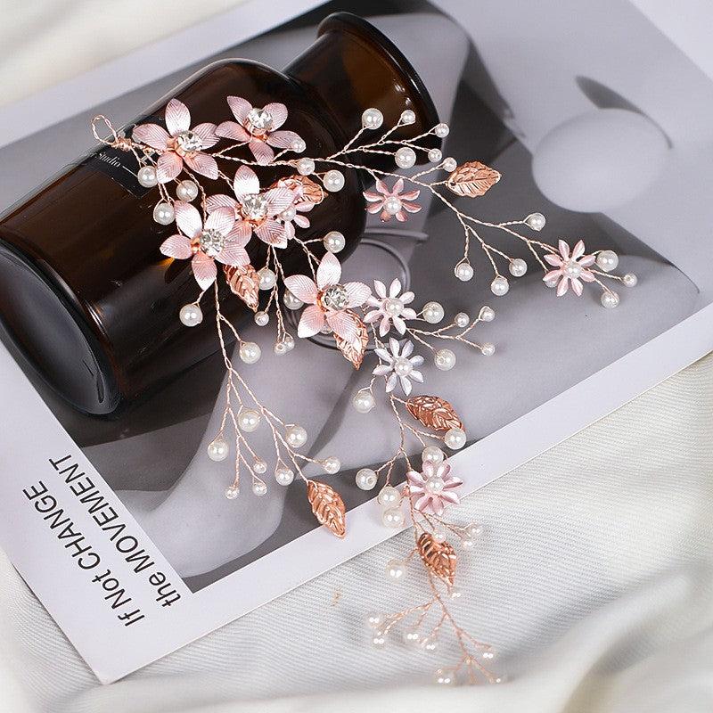 Faux Pearl Floral Head Piece Bridal Wedding Hair Accessories
