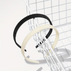 2pcs Faux Pearl Headband Nonslip Head Hoop Hair Band