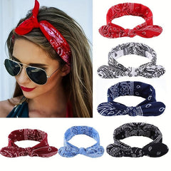 Vintage Boho Headband Non Slip Hair Scarf Hair Accessories Women