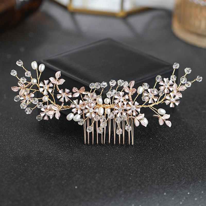 Crystal Flower Bridal Hair Comb Wedding Hair Accessories
