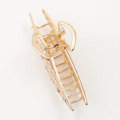 Faux Pearl Fan Hair Clip Rhinestone Headdress Clip Hairpin