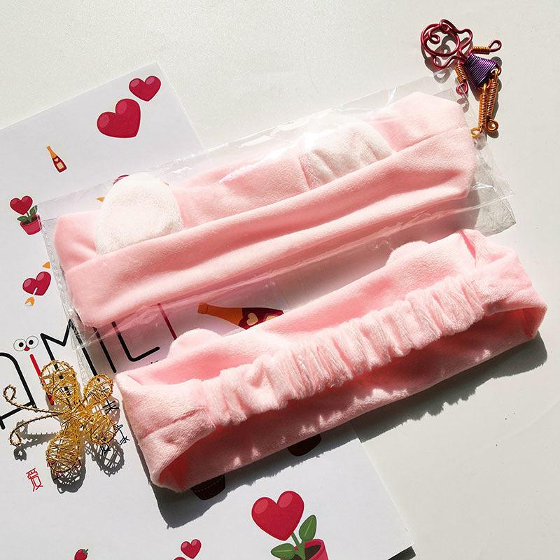 Cat Ears Spa Facial Headband Slip Elastic Face Washing Hair Band Soft Fabric