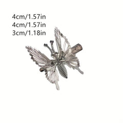 Alloy Butterfly Hair Clip Embroidery Hair Accessories