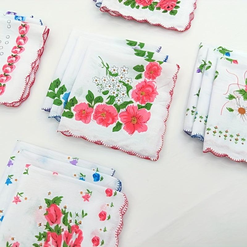 27 94 Cm Lightweight Print Handkerchief Mix Flower Packing For Women