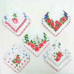 27 94 Cm Lightweight Print Handkerchief Mix Flower Packing For Women