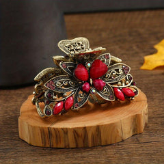 Vintage Crystal Hair Clip Alloy Hair Claw Head Jewelry Hair Accessories