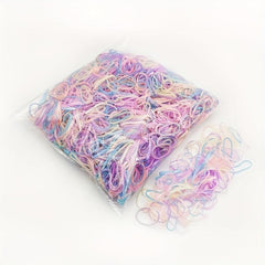 1000pcs Solid Hair Tie Non Slip Scrunchie Ponytail Holder Minimalist Hair Band