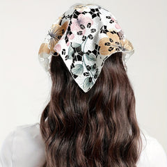 Crocheted Flower Triangle Headband - Pastoral Style Hair Accessory