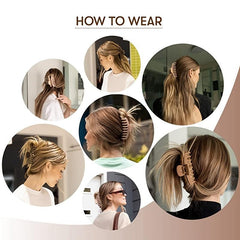 Matte Big Hair Claw Clips for Thick Hair - Set of 4