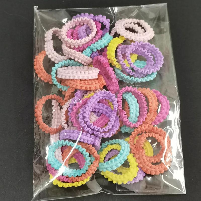 50pcs Small Candy Hair Tie Braid Ponytail Hair Accessories for Girls Kids Women